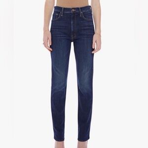 MOTHER size 30 High Rise Double Rider Skimp straight leg jeans 31” inseam